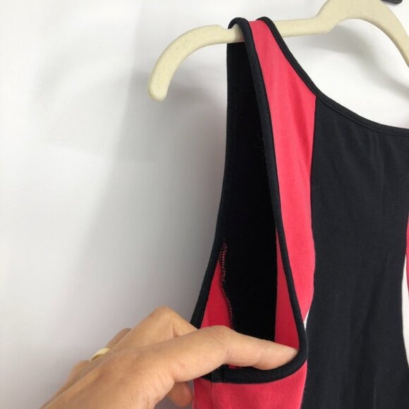 Reitman's Black, Red & White Round neck Athletic Muscle Tank Top size M Petite - Picture 9 of 12
